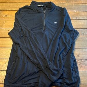 Travis Mathew Dark Blue Zip-Up Sweater